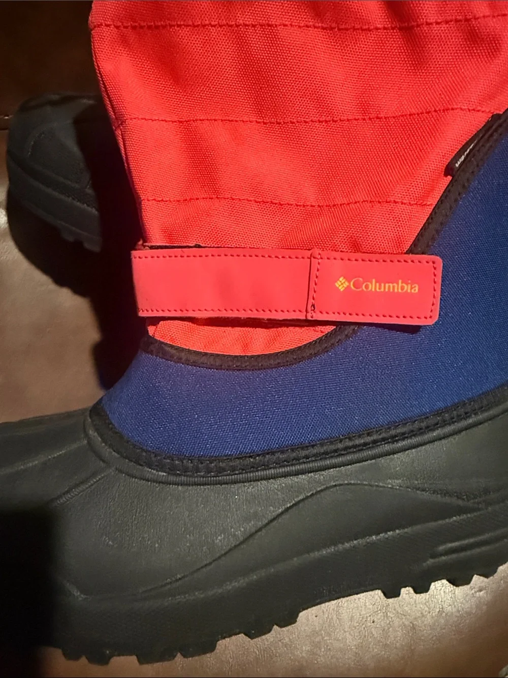 Columbia Kids Waterproof Boot in Red & Blue